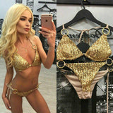 Sexy Golden Bikini Set