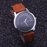 Quartz Famous Faux Leather Watch