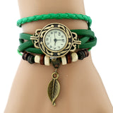 Women Leather Bracelet Watch